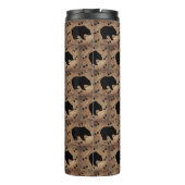 Schwarzer Bär und Bärenpaare Thermosbecher (Rückseite)