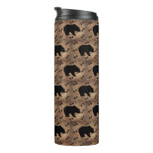 Schwarzer Bär und Bärenpaare Thermosbecher (Nach rechts gedreht)