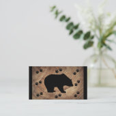 Schwarzer Bär und Bärenpaare Visitenkarte (Stehend Vorderseite)