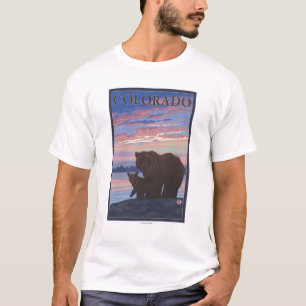 Schwarzer Bär und CubColorado T-Shirt