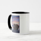 Schwarzer Bär und CubColorado Tasse (Vorderseite Links)