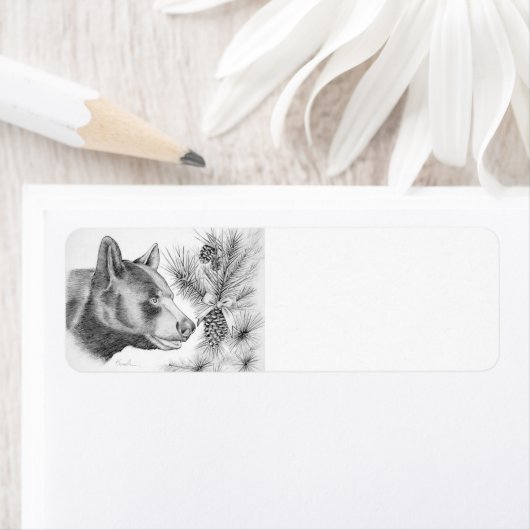 Schwarzer Bär und ein Weihnachtsbaum (Insitu)