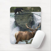 Schwarzer Bär und Elk Wildlife Supporter Mousepad (Mit Mouse)