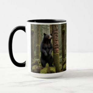 Schwarzer Bär und Totem Pole Tasse