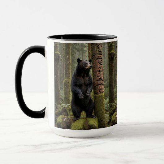 Schwarzer Bär und Totem Pole Tasse (Links)