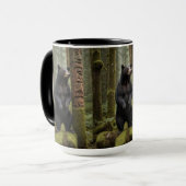 Schwarzer Bär und Totem Pole Tasse (Vorderseite Links)