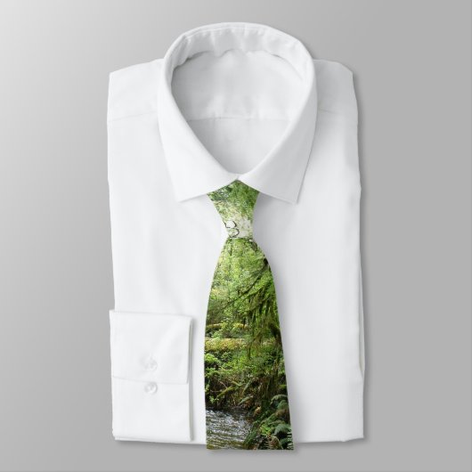 Schwarzer Bär und Wald Wildlife Earth Day Necktie Krawatte (Gebunden)