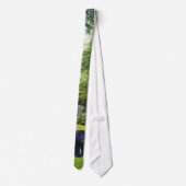 Schwarzer Bär und Wald Wildlife Earth Day Necktie Krawatte (Rückseite)