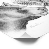 Schwarzer Bär und Weihnachtsbaum Fotodruck (Ecke)