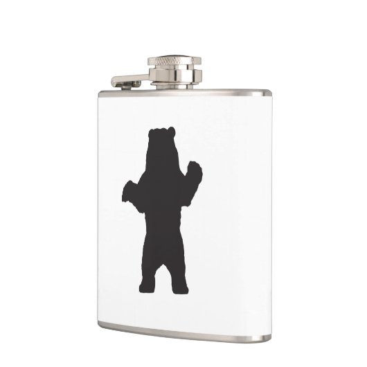 Schwarzer Bär Vinyl Wrapped Flask Flachmann (Links)