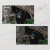 Schwarzer Bär Visitenkarte (Vorne/Hinten)