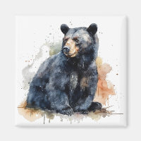 Schwarzer Bär Wasserfarben Kunst, Dichtung und Mus