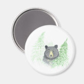 Schwarzer Bär Weihnachten Magnet (Vorderseite/Rückseite)