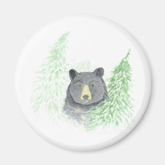 Schwarzer Bär Weihnachten Magnet (Vorne)