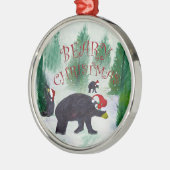Schwarzer Bär Weihnachtsschmuck (Links)