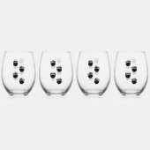 Schwarzer Bär Weinglas Ohne Stiel (Vorderseite)