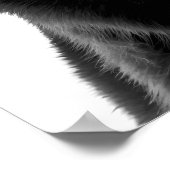 Schwarzer Bär Woodland Modernes Portrait Schwarz-w Poster (Ecke)