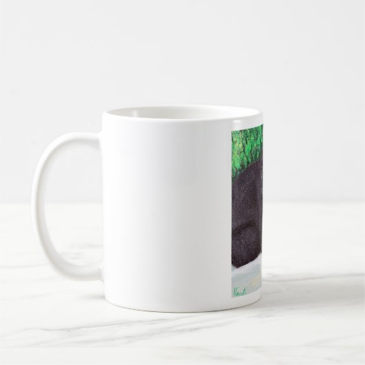 Schwarzer Bärenmalerei Kaffeetasse (Links)