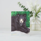Schwarzer Bärenmalerei Postkarte (Stehend Vorderseite)