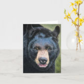 Schwarzer Bärennotecard Karte (Gelbe Blume)