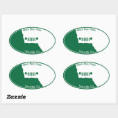 Schwarzer Bärenpass - Telluride, Grafschaft Ovaler Aufkleber (Blatt)