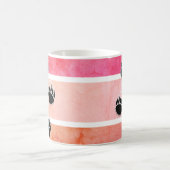 Schwarzer Bärenpaw druckt Retro-Design Kaffeetasse (Mittel)