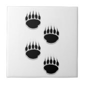 Schwarzer Bärenpaw-Platz Fliese (Vorderseite)