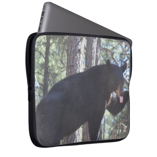 Schwarzer Bärenschlauch Laptopschutzhülle (Vorne Rechts)
