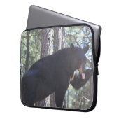 Schwarzer Bärenschlauch Laptopschutzhülle (Vorderseite Links)