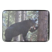 Schwarzer Bärn-Bad-Matte Badematte (Vorderseite)