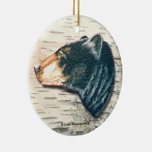 Schwarzer Bärn-Birkenrinde-Kunst Keramik Ornament (Rechts)