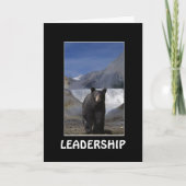 SCHWARZER BÄRN-FÜHRUNG motivierend Karten (Vorderseite)