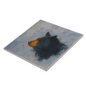 Schwarzer Bärn-Keramik Trivet Fliese (Seite)