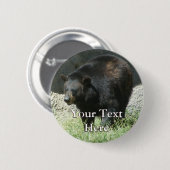 Schwarzer Bärn-Knopf Button (Vorne & Hinten)