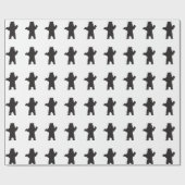 Schwarzer Bärn-Packpapier Geschenkpapier (Flach)