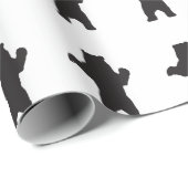 Schwarzer Bärn-Packpapier Geschenkpapier (Rolleneckpunkt)