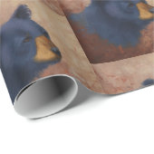 Schwarzer Bärn-Porträt-Packpapier Geschenkpapier (Rolleneckpunkt)