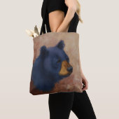 Schwarzer Bärn-Porträt-Taschen-Tasche Tasche (Von Nahem)