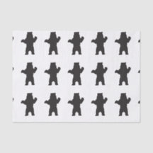 Schwarzer Bärn-Seidenpapier