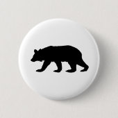 Schwarzer Bärn-Silhouette Button (Vorderseite)