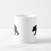 Schwarzer Bärn-Silhouette Kaffeetasse (Mittel)