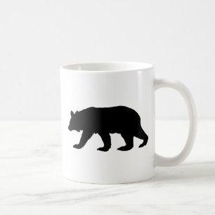 Schwarzer Bärn-Silhouette Kaffeetasse