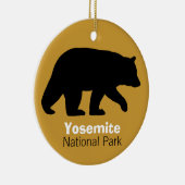 Schwarzer Bärn-Silhouette Keramik Ornament (Rechts)