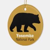 Schwarzer Bärn-Silhouette Keramik Ornament (Links)