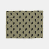 Schwarzer Bärn-Silhouette-Muster Fleecedecke (Vorderseite (Horizontal))