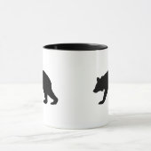 Schwarzer Bärn-Silhouette Tasse (Zentrum)