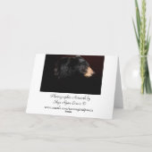 Schwarzer Bärn-Tier-Geburtstags-Karte Karte (Rückseite)