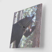 Schwarzer Bärn-Uhr Quadratische Wanduhr (Winkel)
