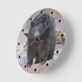 Schwarzer Bärn-Uhr Runde Wanduhr (Winkel)