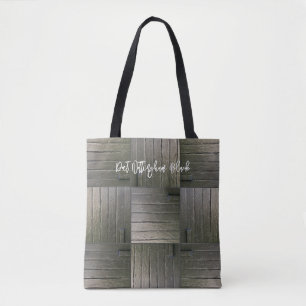 Schwarzer Barntore Muster HORSE NAME Rustikale Uni Tasche